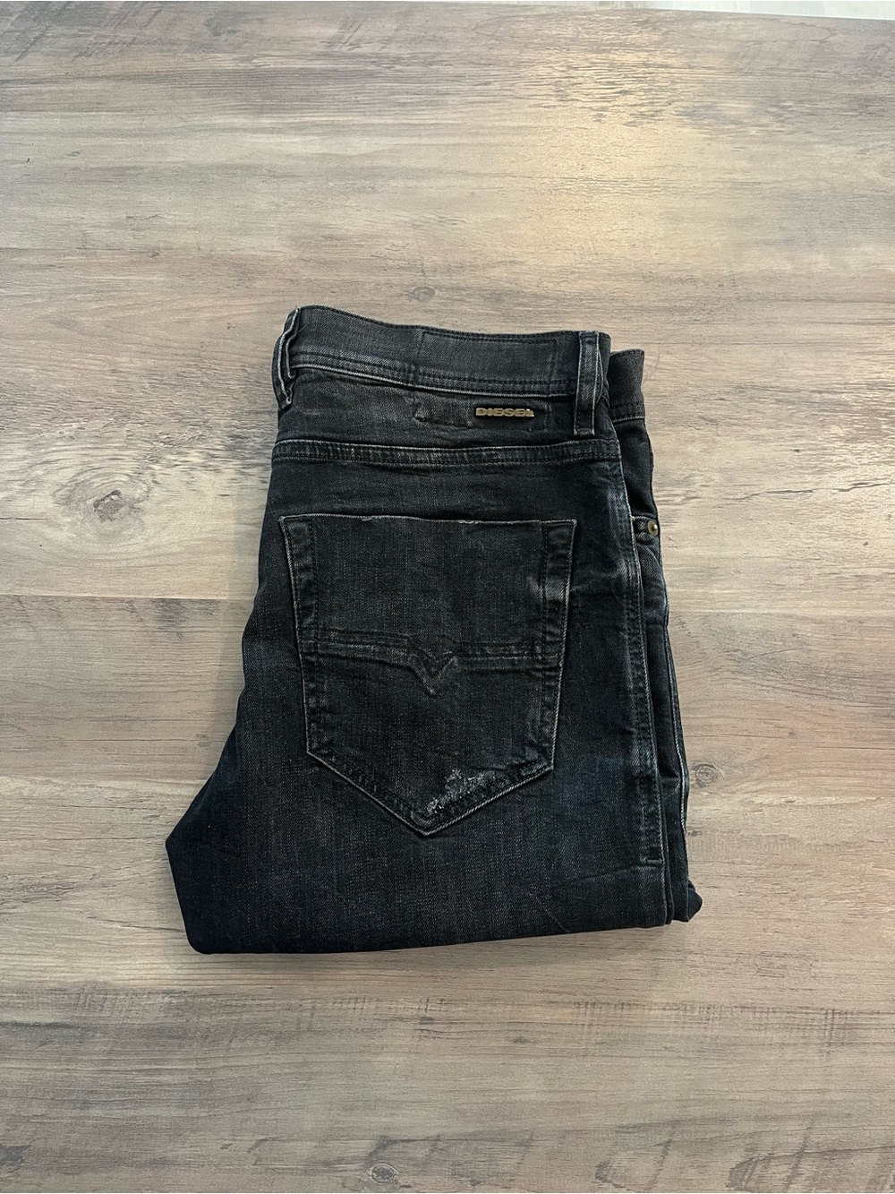 Diesel Men's Slim Jeans in Washed Black